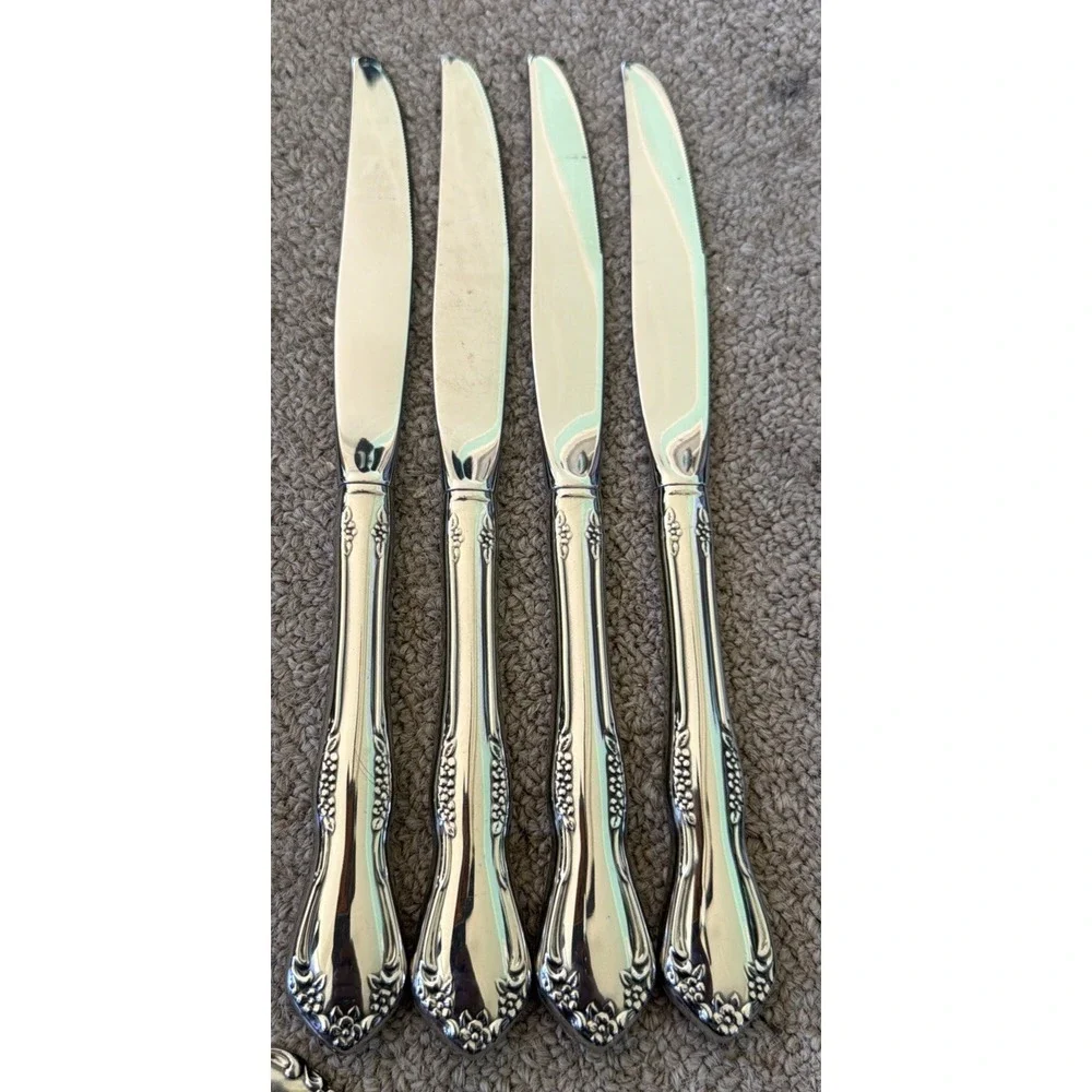 Lot of 12 Wm A Rogers Oneida LTD Mansfield Amadeus Deluxe Stainless Flatware EUC